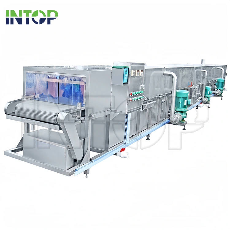 Pasteurizador por pulverización de túnel